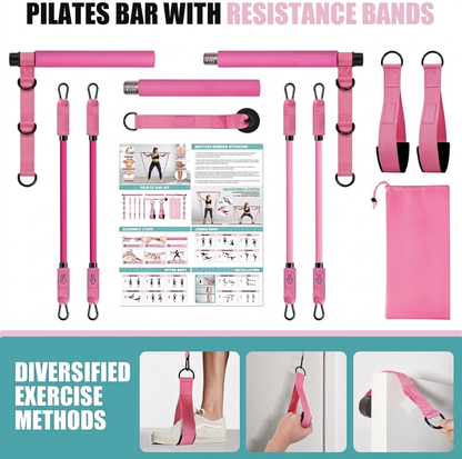 16-in-1 Pilates Bar Kit + Customised Meal & Workout Plan Bundle